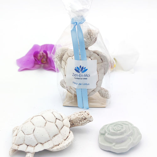 Sachet crystal 1 tortue + 1 fleur